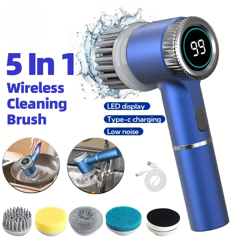 🔥 "Effortless Cleaning! Electric Spin Scrubber for a Sparkling Home"