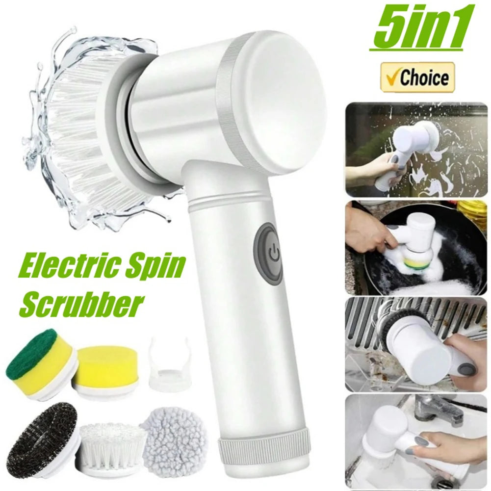 🔥 "Effortless Cleaning! Electric Spin Scrubber for a Sparkling Home"